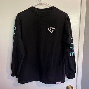 Diamond Supply Co.Black Long Sleeves graphic tee.Size M